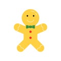 Gingerbread man icon. Christmas cookie or biscuit. Vector illustration. Royalty Free Stock Photo